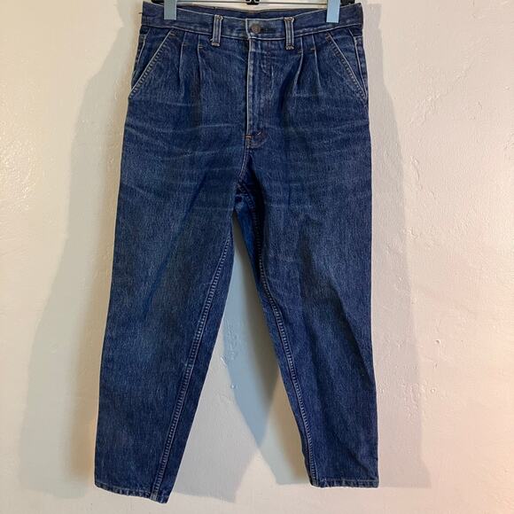 Vintage 90s Dark Wash Levi's Denim Blue Jeans - Picture 1 of 7